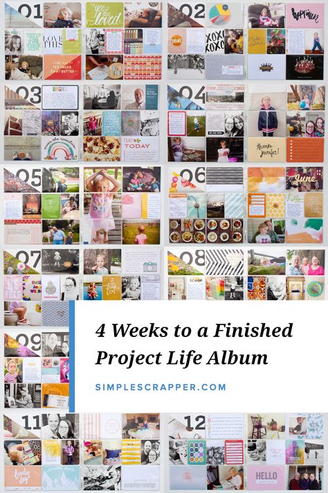 How I Finished a Year of Project Life in a Month - Simple Scrapper Project Life Travel, Project Life Planner, Project Life Baby, Project Life Organization, Project Life Freebies, Life Printables, Becky Higgins Project Life, Project Life App, Digital Project Life