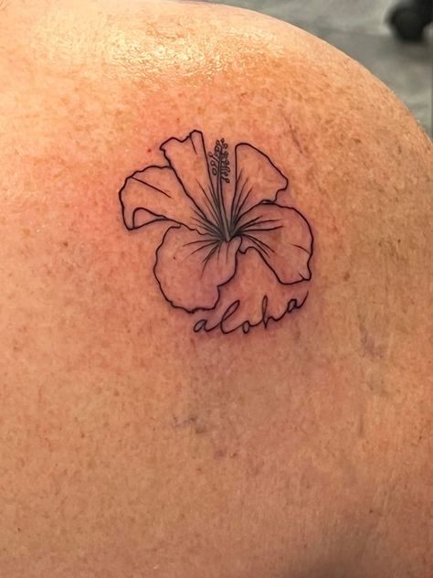 Melanie and I are bringing home permanent souvenirs. 😁😁 Aloha!! 🤙🏼🏝️ Hawaiian Flower Tattoos, Hawaiian Flower, Hawaiian Flowers, Ankle Tattoo, Flower Tattoos, Tattoos, Ankle Tattoos