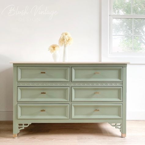 Basil Dresser | General Finishes Design Center Sage Baby Dresser, Sage Dresser, Sage Green Dresser, Green Painted Dresser, Spa Vision, Sage Green Furniture, Green Bedroom Furniture, Green Painted Furniture, Painted Dressers