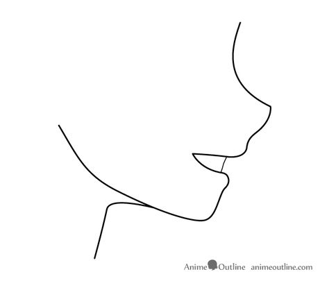 How to Draw Anime & Manga Mouths Side View - AnimeOutline Manga Mouth Drawing, Girl Yelling Drawing, Mouths Side View, Anime Excited, Confusing Art, Excited Pose, Anime Smiling, Anime Side View, Easy Anime Drawings