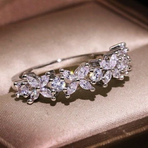 "A great marriage is not when the 'perfect couple' comes together. It… #fanfiction #Fanfiction #amreading #books #wattpad Floral Wedding Bands, Bridal Accessories Jewelry, Half Eternity Wedding Band, Marquise Ring, Bridal Wedding Rings, Engagement Band, Engagement Style, Half Eternity Band, Marquise Cut Diamond