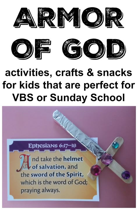 PicMonkey Image-24 Armor Of God Crafts For Teens, Keepers Of The Kingdom Vbs Games, Armor Of God Snack Ideas, Armor Of God Snacks, Armor Of God Crafts For Kids, Armour Of God Crafts, Vacation Bible School Ideas, Armor Of God Crafts, Armor Of God For Kids