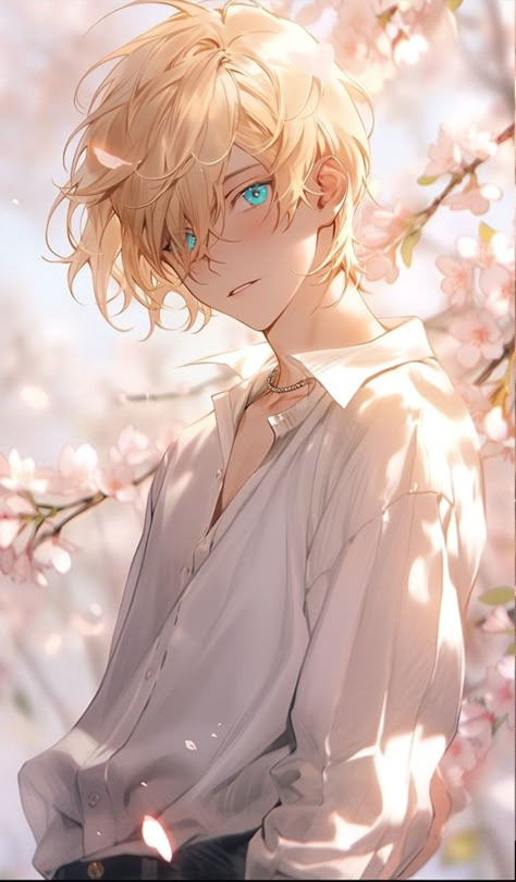 Art Prints Anime, Blonde Hair Anime Boy, Blonde Anime Boy, Animal Love Quotes, Anime Prince, Anime Show, 얼굴 드로잉, Japon Illustration, Cool Anime Guys