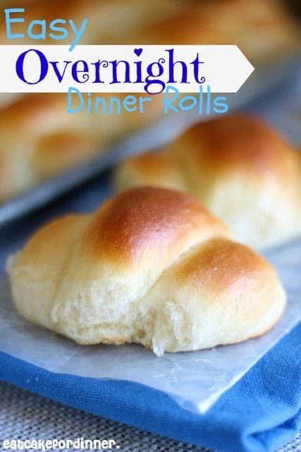 Eat Cake For Dinner: Easy Overnight Dinner Rolls Overnight Dinner Rolls, Cooking Bread, Biscuit Bread, Biscuit Rolls, Yeast Rolls, Dinner Rolls Recipe, Bread Bun, Bread Recipes Homemade, Bread Rolls