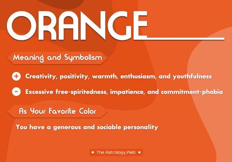 Orange Color Meaning and Symbolism | The Astrology Web What Do Colors Mean, Colour Meanings, Color Palette Orange, Commitment Phobia, Candle Color Meanings, Harmony Day, Color Healing, Color Symbolism, New Moon Rituals