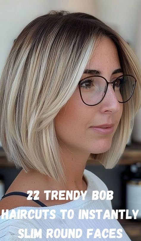 Looking for a chic and flattering way to enhance your round face? Discover 22 stylish bob haircuts specifically designed to add structure and definition, making your face appear slimmer and more elongated. From classic bobs with sharp angles to modern layered looks, these haircuts will not only refresh your style but also accentuate your best features. Whether you prefer a sleek, polished look or something more textured and tousled Long Bob Hairstyles For Thinning Hair, A Line Bob Medium Round Faces, Slight Angled Bob Haircuts, Bob Haircuts Fine Straight Hair, Fresh Bob Haircut, Angle Lob Haircut, Medium Aline Haircut, Lob Haircut With Face Framing, Lobs For Thinning Hair