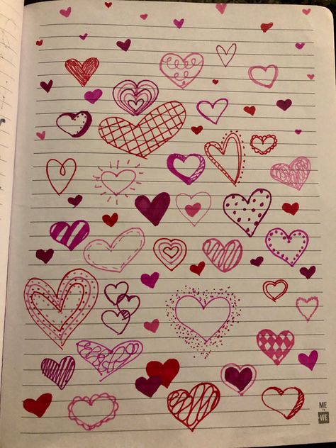 Love Journal Drawing, Things To Draw On A Love Letter, Cute Doodles For Birthday, Valentines Doodles Aesthetic, Creative Love Notes For Him, Doodle Art For Birthday, Valentines Things To Draw, Perfect Heart Drawing, Doodles For Love Letters