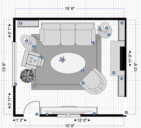 Living Room Layout With Dimensions, Narrow Small Living Room, Zone Living Room, Open Plan Bedroom, Small Space Living Room Ideas, Space Living Room Ideas, Room Ideas Layout, Lounge Designs, Living Room Floor Plans