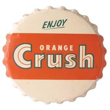 orange crush cap1 DIY Video: FAB Bottle Cap Decor (great gifts!) Bottle Cap Decor, Orange Crush Soda, Vintage Soda Bottles, Fanta Orange, Orange Palette, Vintage History, Mars Attacks, Soda Brands, Beer Coasters