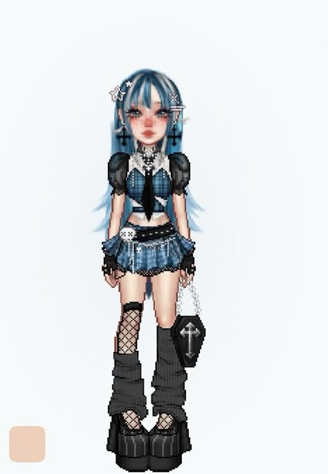 Everskies Outfits With Names, Everskies Hair, Everskies Outfits Y2k, Y2k Aesthetic Outfit Ideas, Y2k Everskies, Y2k Alternative Fashion, Everskies Outfit Ideas, Rave Outfits Diy, Everskies Y2k