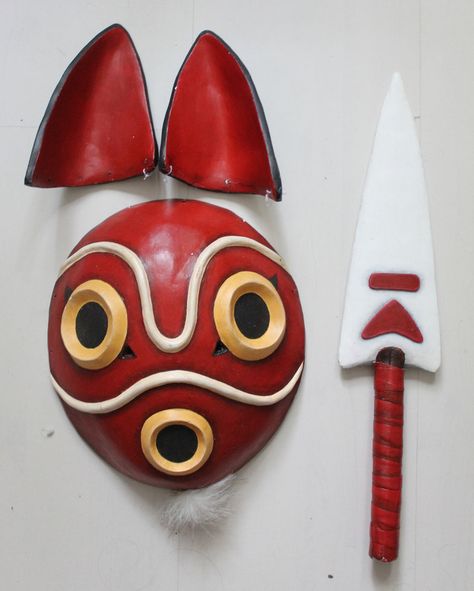 Princess Mononoke Cosplay Diy, Princess Mononoke Mask, Mononoke Mask, Princess Mononoke Cosplay, Costume Carnaval, Classy Halloween Costumes, Clever Halloween Costumes, Duo Halloween Costumes, Halloween Costume Outfits