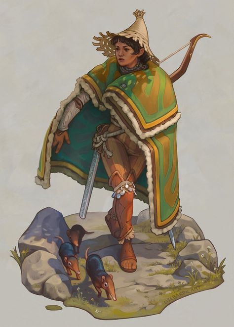 ArtStation - Mountain Elf Ranger - character spot Medieval Fantasy Clothing, Illustration Mountain, Age Of Mythology, Spot Illustration, Elf Ranger, Create Your Character, Elf Characters, Adventure World, Fantasy Rpg