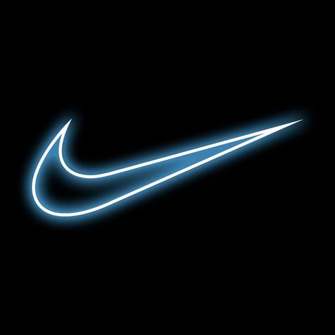 Blue Nike Logo Wallpaper, Widgets Nike, Neon Wallpaper Blue, Nike Sign Logo, Nike Logo Aesthetic, Nike Aesthetic Logo, Nike Widget, Blue Nike Wallpaper, Neon Nike Logo