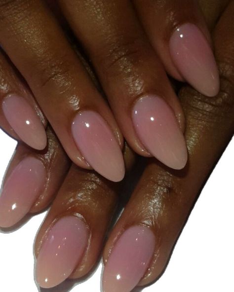 Bride Nails Aesthetic, Gel X On Natural Nails, Natural Work Nails, Cute Ombré Nails, Natural Nail Color Designs, Nails What To Ask For, Nails That Make Your Fingers Look Longer, Oval Vs Almond Nail Shape, Minimal Birthday Nails