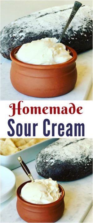 Sour Cream Recipe, Cheese Recipes Homemade, Make Sour Cream, Homemade Sour Cream, Sour Cream Recipes, Homemade Condiments, Condiment Recipes, Probiotic Foods, Homemade Yogurt