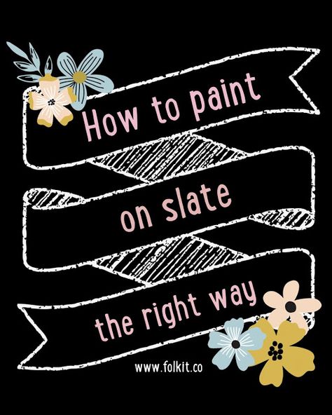 How to paint on slate the right way Upcycling, Slate Coasters Ideas, Allotment Signs, Slate Tile Crafts, Slate Ideas, Slate Shingles, Slate Roof Tiles, Slate Rock, Slate Board