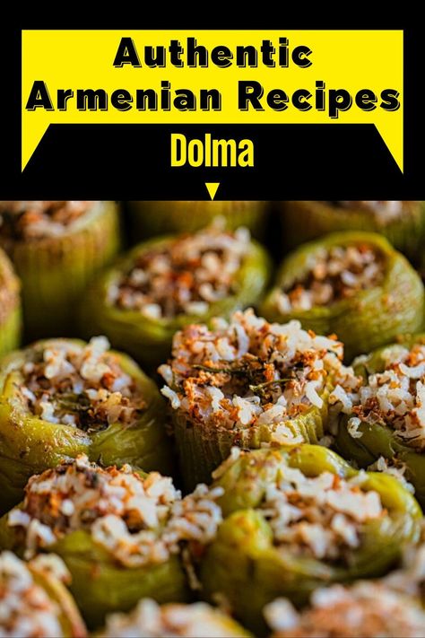 Armenian Stuffed Peppers, Armenian Ghapama Recipe, Armenian Dolmas Recipe, Easy Armenian Recipes, Armenian Salads, Armenian Paklava, Turkish Dolma Recipe, Armenian Gata Recipe, Armenian Dinner