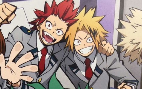 Kirishima and Kaminari Kirishima And Kaminari, Human Pikachu, Kirishima Eijirou, Love My Kids, Buko No Hero Academia, Anime Ships, Izuku Midoriya, Otaku Anime, Boku No Hero Academia