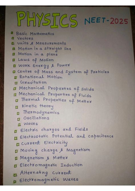 NEET 2025 Syllabus Updates | Crack the Medical Entrance Exam Neet 2025 Syllabus, Neet Syllabus, Neet 2025, Work Energy And Power, Study Physics, Tissue Biology, Kinetic Theory, Element Chemistry, Physics Lessons