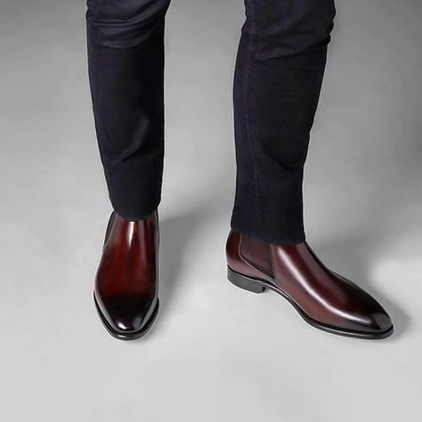 Leather Shoes Men Formal, Gents Shoes, Boots Outfit Men, Boots Chelsea, Gentleman Shoes, Monk Strap Shoes, Handmade Leather Shoes, Mens Boots Fashion, Mens Leather Boots