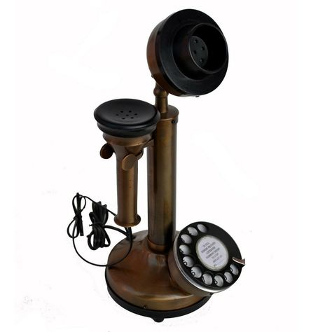 Candlestick Phone, Candlestick Telephone, Telephone Retro, Retro Telephone, Antique Phone, Telephone Vintage, Antique Candle Sticks, Vintage Candlesticks, Antique Desk