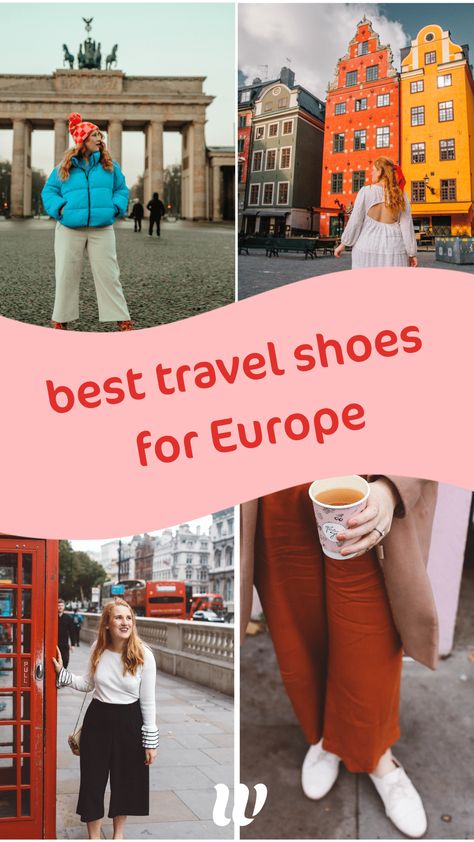 Explore Europe in comfort and style! Our ultimate guide to the best shoes for Europe travel helps you conquer cobblestones without sacrificing fashion. Find the perfect walking shoes for every budget and terrain. From the best walking shoes for Europe, the best travel sandals, best waterproof boots and more! All Day Walking Shoes, Best Travel Shoes For Walking, Waterproof Walking Shoes For Women, Cute Walking Shoes For Travel, Shoes For Traveling Europe, Stylish Walking Shoes For Europe, Waterproof Shoes Womens Travel, Travel Shoes Women Europe, Best Walking Shoes For Europe