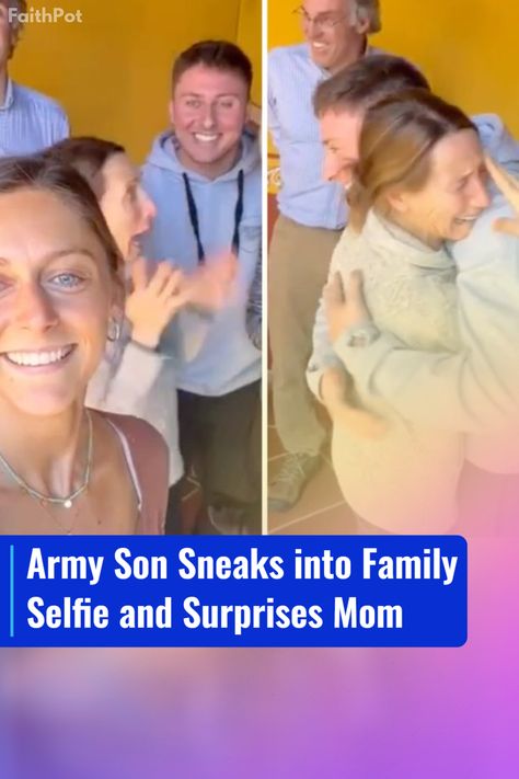 The family believed William was serving with the U.S. Army in Germany and couldn’t be there. Heartwarming Stories Animals, Family Selfie, Message For Her, Dog Rescue Stories, Messages For Her, Heartwarming Stories, Family Trip, Her Brother, The Family