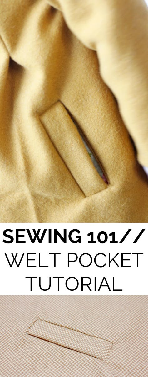 We’re on Day 3 of the Icon Coat Sewalong! If you missed the first few days, check out this post about fabric selection and this post featuring a powder blue icon coat on a plus size model.   One of my favorite features of the Icon coat (And the Kennedy, too!) is the welt pockets. … Sewing Welt Pockets, Sewing A Coat Tutorials, Welt Pockets, Pocket Tutorial, Sewing Pockets, Projek Menjahit, Sew Ins, Sewing 101, Coat Pocket