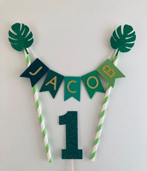 Jungle Cake Topper, Wild One Cake Topper, Wild One Cake, Cars Theme Cake, Boys First Birthday Cake, Car Cake Toppers, Boys 1st Birthday Cake, Jungle Thema, Sloth Birthday