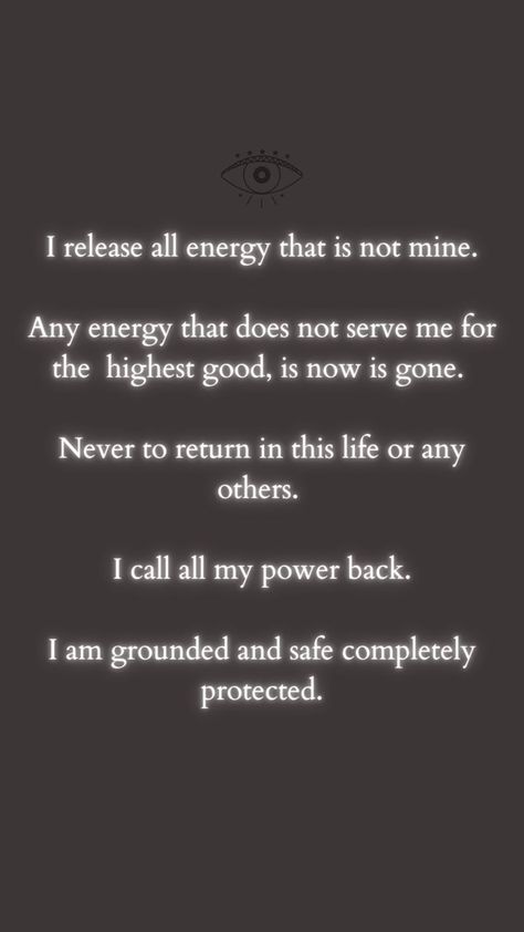 protect your energy, always.
#protection #spiritual #affirmation #energy #evileye Aura Protection Affirmations, Protection Affirmations Spiritual, Calling Energy Back, Energy Transfer Spiritual, Calling Back Your Energy, How To Protect Your Energy, Protect Your Energy Quotes, Protection From Spirits, Protection Affirmations