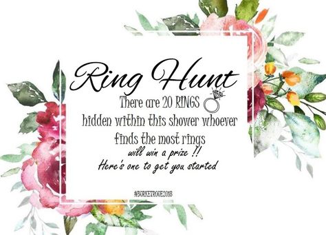 Printable Ring Hunt Game Rules. Ring Hunt Game, Ring Hunt, Bridal Shower Planning, Game Rules, Bridal Shower Tea, Bridal Shower Games, Kitchen Tea, Shower Games, Bridal Shower