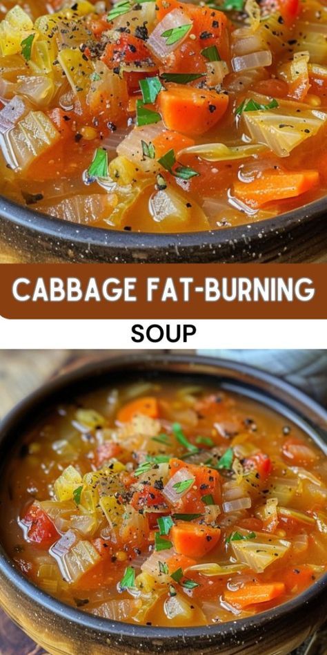 Cabbage Fat-Burning Soup: A Light and Nourishing Delight Cabbage Soup Diet Recipe 10 Pounds, Cabbage Soup Crockpot, Cabbage Soup Diet Plan, Cabbage Fat Burning Soup, Recipe Cabbage, Cabbage Soup Diet Recipe, Stomach Fat Burning Foods, Fat Burning Soup, Belly Fat Burning