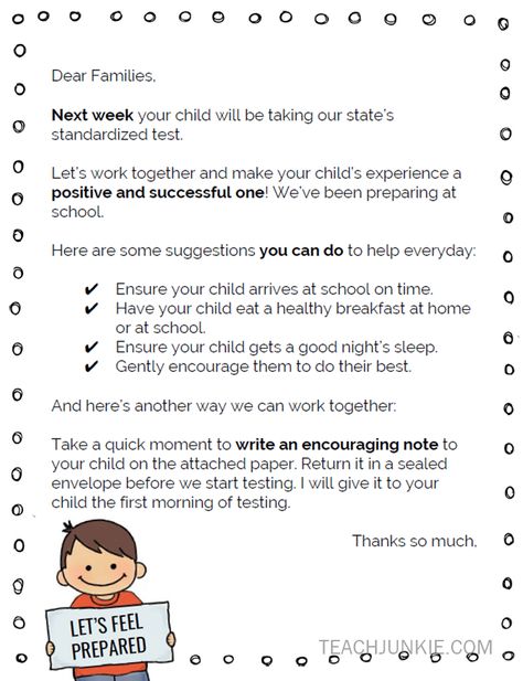 Standardized Testing Parent Letter (Freebie) Parent Letters From Teachers, Testing Motivational Posters, Room Mom Letter, Parents Letters, Testing Encouragement, Ap Exam, Letter To Students, Motivational Letter, Star Test