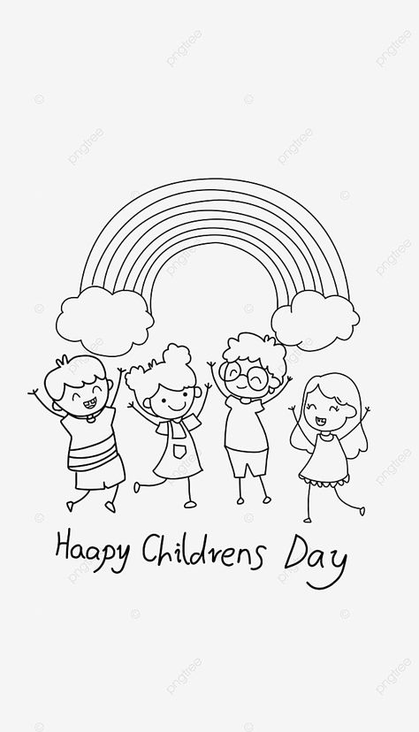 Children's Day Craft, Childrens Day Illustration, Children's Day Activities, Drawing Rain, Rain Drawing, Doodle Kids, 2024 Books, Bridge Drawing, Rainbow Children