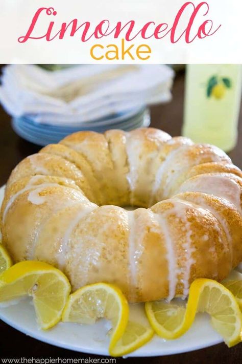 Thermomix, Ina Garten, Lemoncello Recipes Desserts, Italian Limoncello, Limoncello Cake, Limoncello Recipe, Easy Dessert Recipes, Lemon Bundt Cake, Spring Desserts