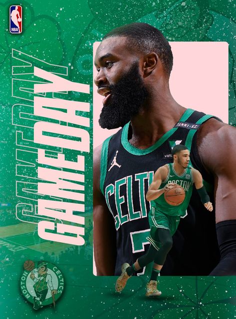 Celtics Boston Dynamic Graphic Design Inspiration, Game Day Design Poster, Sports Team Poster Design, Game Day Graphics Basketball, Game Day Posters Basketball, Basketball Game Day Graphics, Basketball Gameday Graphics, Basketball Game Posters, Game Day Graphic Design