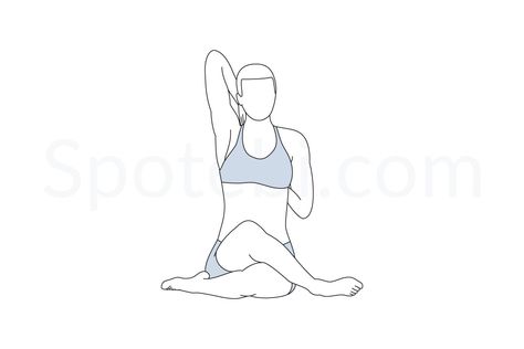 Cow Face Pose | Gomukhasana Gomukhasana Pose, Cow Face Pose, Face Pose, Beginner Poses, Forward Head Posture, Cow Face, Bridge Pose, Standing Poses, Yoga Stretches