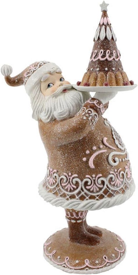 Gingerbread Santa, Santa And Mrs Claus, Gingerbread Village, Resin Figurine, Work Wreath Forms, Patriotic Christmas, Deco Mesh Ribbon, Lantern Candle Decor, Work Wreath