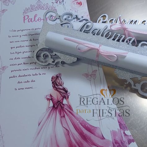 Pergaminos rosa para Paloma #regalosparafiestas #15años #quinceañeras #souvenirs #fiesta #party #cumpleaños #pergaminos #ambientación #Invitaciones #fiestaspersonalizadas #fiestastematicas #diseño #diseñoindustrial #mujeresemprendedoras Fiesta Party, Paloma