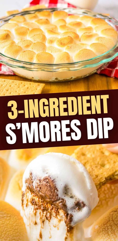 S'mores Dip Recipe For S’mores Dip, Easy S’mores Dip, S’mores Sushi, Crockpot Smores Dip, Smore Dip In Oven, Snores Dip, Easy Smores Dip, Smores Dip Oven, Oven S’mores Dip