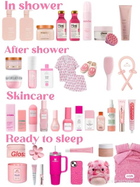 #thatgirl#beauty#makeup#skincare#clearskin#pretty#thatgirlmakeup#cleangirl#aesthetic#makeupproducts#glowup#glowing Shower Routine Coquette, Pink Shower Products Aesthetic, Pink Shower Aesthetic, Pink Shower Routine, Pink Body Care, Healthy Habits To Start, Healthy Daily Habits, Pretty Body, Pink Skincare