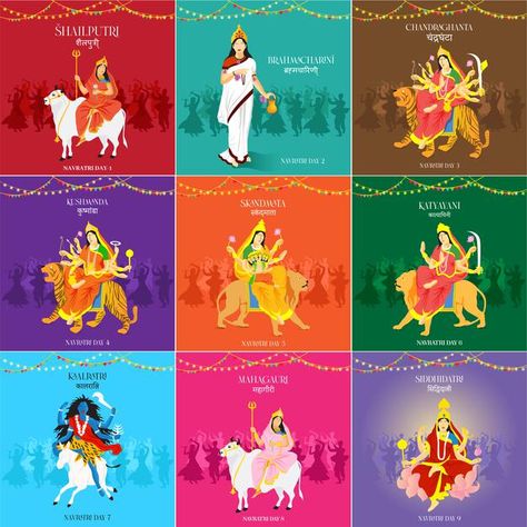 Navratri Day 1 To 9 Colors 2024, 9 Goddess Of Navratri, Navratri 9 Days Colours 2024, Navratri 9 Days Goddess, 9 Forms Of Maa Durga, Navratri 5th Day Goddess, Navratri Colours 2024 List, Navratri 9 Devi Images, Day 9 Navratri Goddess