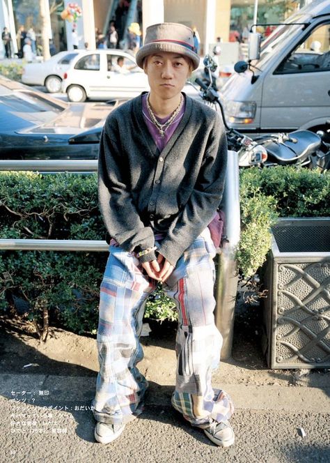 90s Harajuku Fashion, 90s Japan Fashion, Americana Fashion Men, Harajuku Fashion Men, Street Art Fashion, Japanese Mens Fashion, 2000s Japanese Fashion, Asian Streetwear, Harajuku Fashion Street