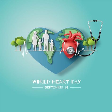 World Heart Day Creative Poster, World Heart Day Creatives, World Heart Day Poster Design, Healthcare Poster Design, World Heart Day Creative Ads, Heart Poster Design, World Heart Day Poster, Heart Day Poster, Medical Camp