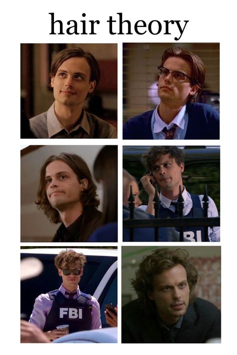 hair theory... thoughts? Dr. Spencer Reid hair, criminal minds, Matthew Gray Gubler 💚 Emily Prentiss And Spencer Reid, Spencer Reid And Henry, Spencer Reid Tumblr, Matthew Gray Gubler Polaroid, Spencer Reid Hair Seasons, Spencer Reid X Aaron Hotchner, Spencer Reid Slicked Back Hair, Spencer Reid Jail, Spencer Reid X Yn