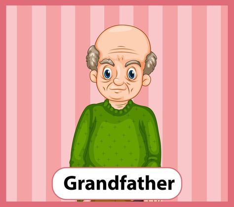 Educational English word card of grandfather Grade 2 English, Kindergarten Decorations, Grand Father, Physical Activities For Kids, Food Activities, Father Images, Flashcards For Kids, English Word, Instagram Frame