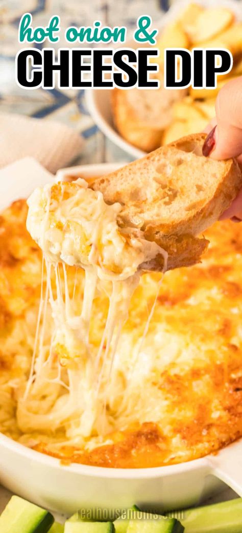 Hot Onion Dip Crock Pot, Hot Onion Cheese Dip, Hot French Onion Dip, Four Onion Dip, Hot Onion Souffle Dip, Hot Cheese Dip Recipes Appetizers, Dips Without Cream Cheese, Hot Dips Crockpot, Onion Appetizer Recipes