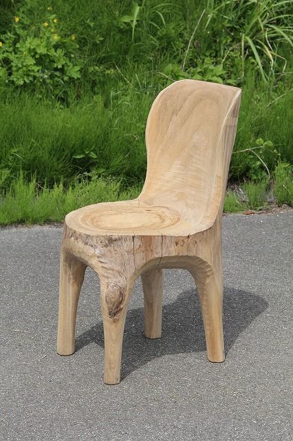 Rustic Log Furniture, Thrift Store Crafts, Log Furniture, Chair Makeover, Pink Chair, घर की सजावट, Wood Creations, Easy Woodworking Projects, Wooden Chair