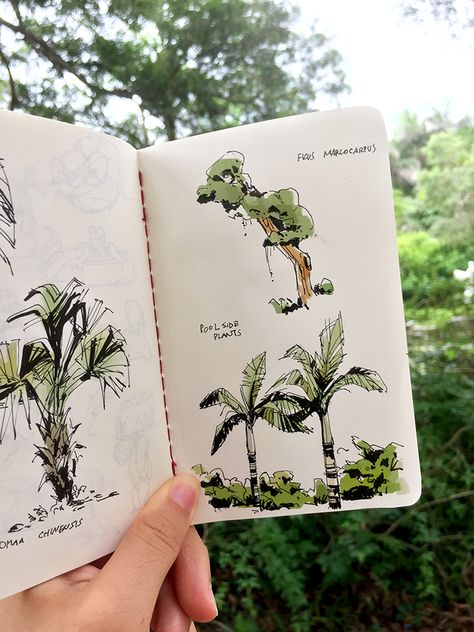 Voyage Sketchbook, Illustration Nature, Travel Sketchbook, Landscape Sketch, Sketchbook Drawings, Gouache Art, Hong Kong Travel, Sketchbook Art Journal, Travel Sketches