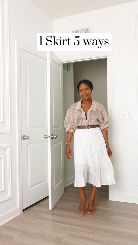 [Promotion] 5 Ways To Style White Skirt For Summer. From Casual Outings To Evenings, This Piece Transitions With Your Style. Whether Paired With A Cozy Sweater For A Brunch Date Or Dressed Up With Heels For A Night Out, This Skirt Is Your Go To For Every Occasion.   White Skirt, Skirt Styling, Versatile Styling, Fashion Inspo, Dress It Up, Outfit Ideas, Work Outfit, Chruch Outfit. #pleatedskirtoutfitideas Ivory Pleated Skirt Outfit, Midi White Skirt Outfit, White Pleated Skirt Outfit Summer, How To Style A White Skirt, How To Style Skirts, Style White Skirt, Fall Professional Outfits, Midi Skirt Fall Outfit, White Pleated Skirt Outfit